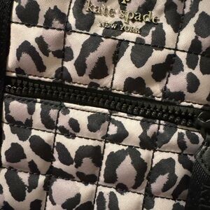 Kate Spade Black and Pink Leopard Quilted Bag